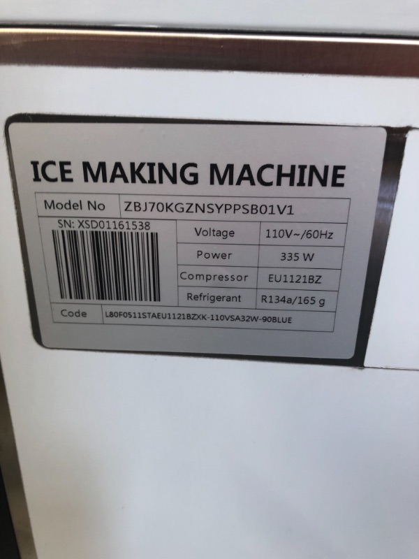 Photo 4 of 155lbs Ice Cube Maker Machine 70kg Lcd-control Panel
