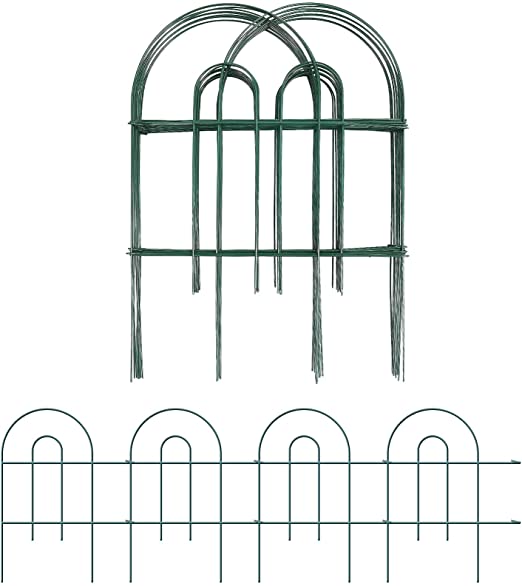 Photo 1 of Amagabeli Decorative Garden Fence 24 in x 20 ft Rustproof Green Iron Landscape Wire Folding Fencing Ornamental Panel Garden Border Fence Edge Section Edging Patio Flower Bed Fencing Outdoor Fences
