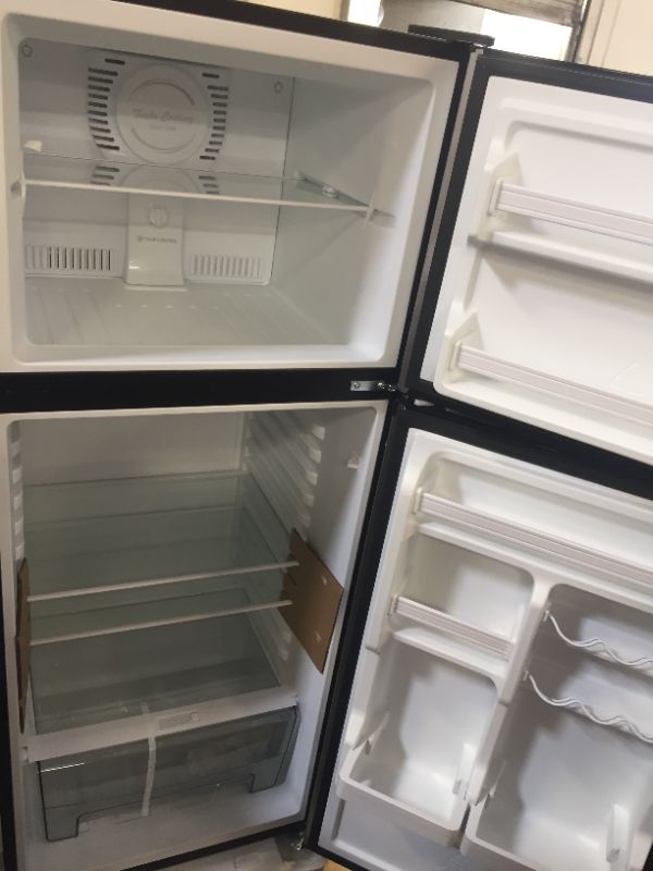 Photo 4 of 10.0 cu. ft. Top Freezer Refrigerator with Dual Door, Frost Free in Stainless Steel Look
