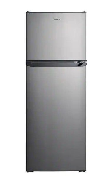 Photo 1 of 10.0 cu. ft. Top Freezer Refrigerator with Dual Door, Frost Free in Stainless Steel Look
