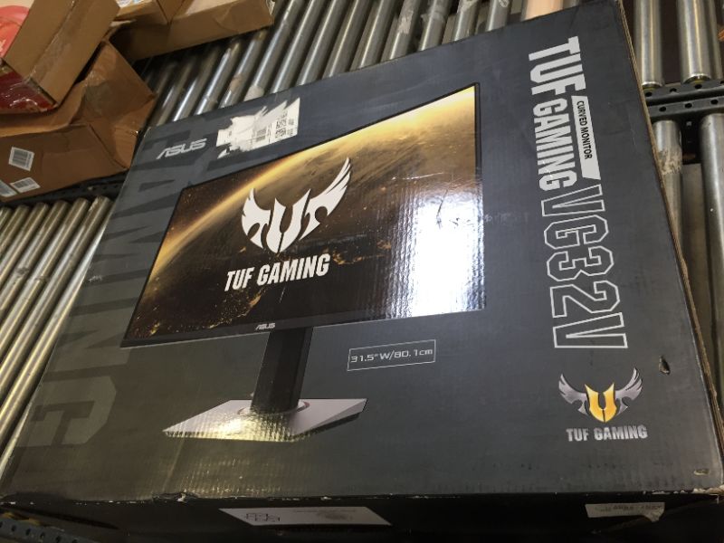Photo 5 of TUF Gaming VG32VQ 144Hz 32” LCD Curved WQHD 1ms FreeSync Gaming Monitor with HDR (DisplayPort HDMI) INTERNAL DAMAGE, NON FUNCTIONAL 