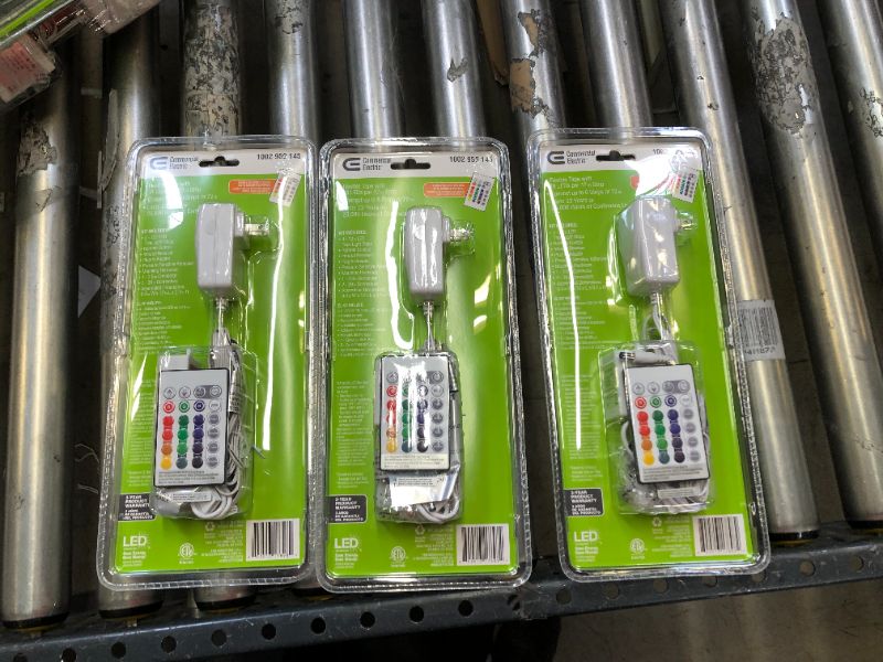 Photo 1 of 3 PK Commercial Electric 12 in. (30 cm) Linkable RGBW Indoor LED Flexible Tape Light Kit (4-Strip Pack)