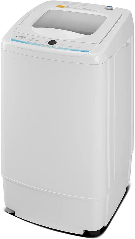 Photo 1 of COMFEE' Portable Washing Machine, 0.9 cu.ft Compact Washer With LED Display, 5 Wash Cycles, 2 Built-in Rollers, Space Saving Full-Automatic Washer, Ideal for RV, Dorm, Apartment, Ivory White
