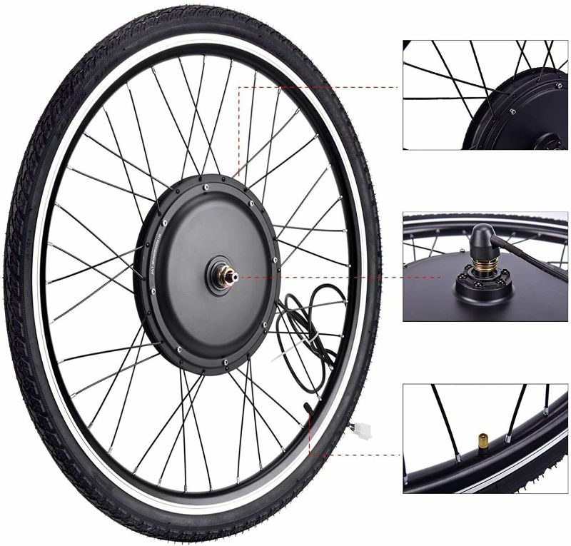 Photo 1 of 26" 48V Electric Bicycle Rear Wheel 1000W/1500W Ebike Hub Motor Conversion Set
