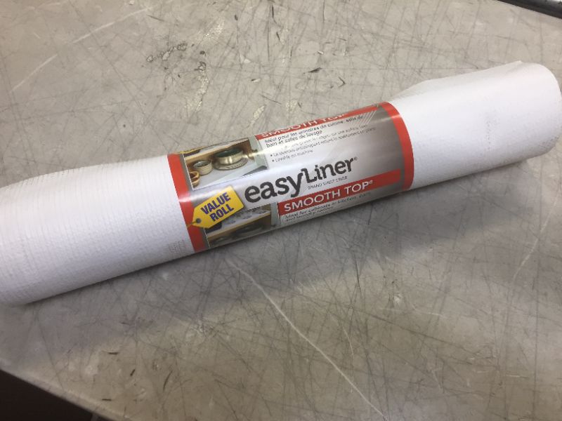 Photo 2 of Duck Smooth Top EasyLiner, 20-inch x 24 Feet, White & Liner Under-The-Sink Liner, Non-Adhesive, White, 27 Inches x 4 Feet (280741)
