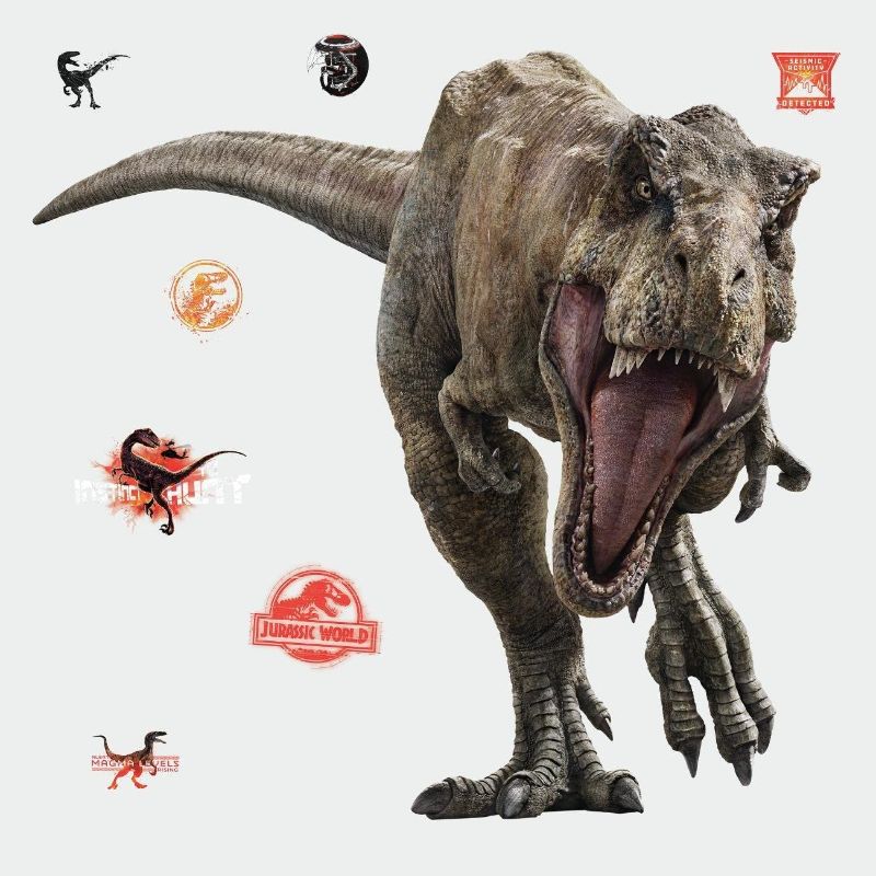 Photo 1 of RoomMates RMK3797SLM Jurassic World: Fallen Kingdom T-Rex Giant Peel and Stick Wall Decals
