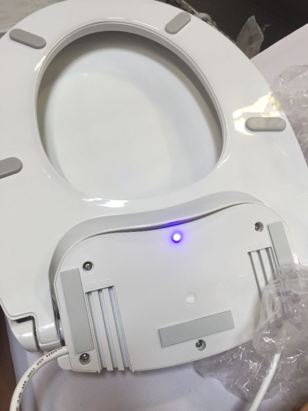 Photo 3 of BEMIS Radiance Heated Night Light Toilet Seat will Slow Close and Never Loosen, ROUND, Long Lasting Plastic, White, H900NL 000
