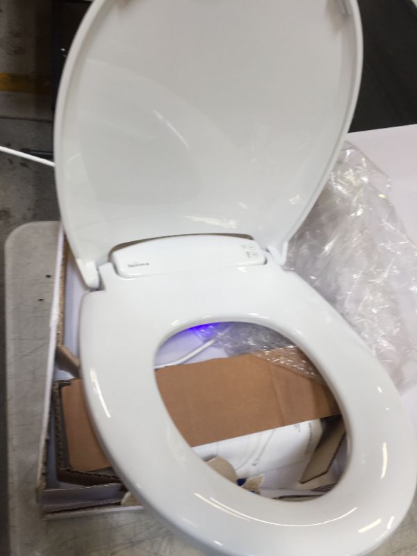 Photo 2 of BEMIS Radiance Heated Night Light Toilet Seat will Slow Close and Never Loosen, ROUND, Long Lasting Plastic, White, H900NL 000
