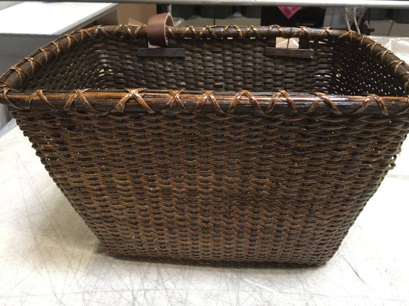 Photo 3 of Retrospec Bicycles Cane Woven Rectangular Toto Basket with Authentic