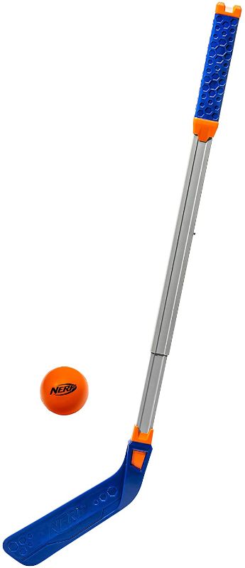 Photo 1 of NERF FLEXPLAY Kids Hockey Stick and Ball Set - Indoor & Outdoor Street Hockey Set - Adjustable Height Stick - Street Hockey Ball Included
