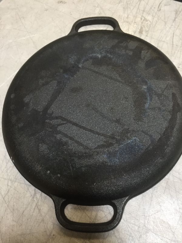 Photo 2 of CAST IRON 2 HANDLE SKILLET 14 INCH