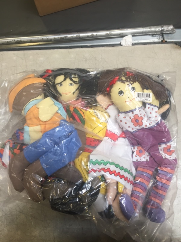 Photo 2 of 15" Ethnic Children Puppets with Movable Mouths - Set of 6
