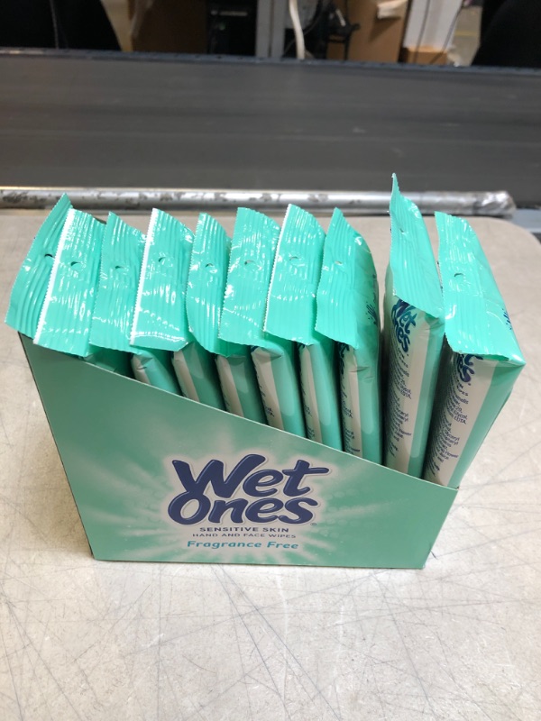 Photo 2 of (10 Pk) Wet Ones Sensitive Skin Hand Wipes Travel Pack, 20 Ct
