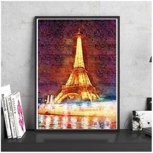 Photo 1 of Eiffel Tower Puzzle Night Lights Large Paper Puzzle 1000 Pieces Jigsaw Puzzle Kids Adult
