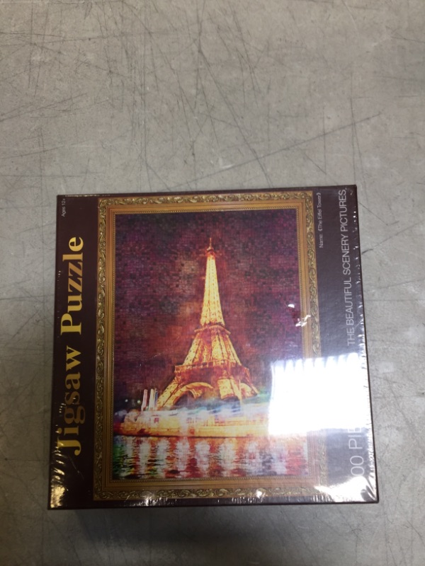 Photo 2 of Eiffel Tower Puzzle Night Lights Large Paper Puzzle 1000 Pieces Jigsaw Puzzle Kids Adult
