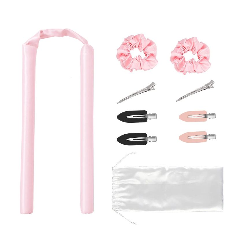 Photo 1 of 1PCS Heatless Curling Rod Headband, Non-Silp No Heat Curls Hair Rollers Band, Sleeping Silk Ribbon Hair Curlers, DIY Hair Styling Tools Accessories
