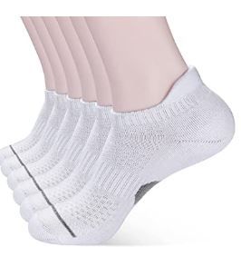 Photo 1 of Corlap Ankle Athletic Running Socks With Cushioned 6 Pack Low Cut Tab Sports Socks for Men and Women

