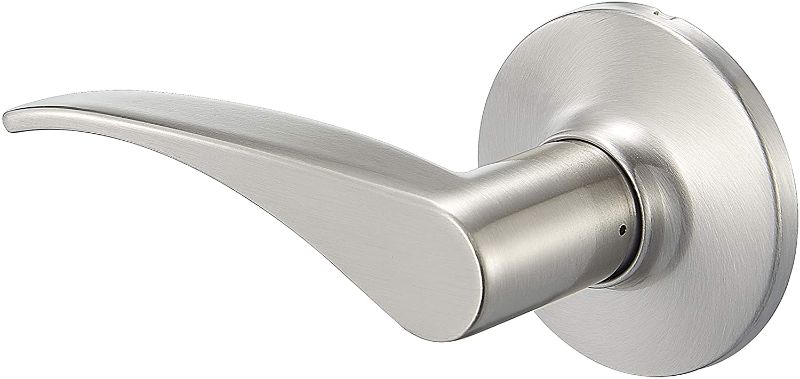 Photo 1 of Amazon Basics Victor Dummy Door Lever - Left-handed Lever, Satin Nickel
