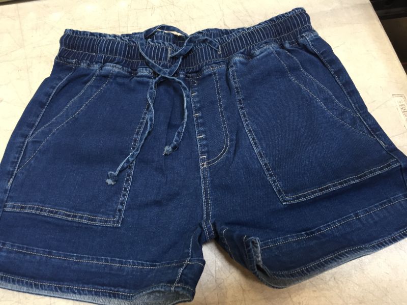 Photo 1 of BLUE DRAWSTRING DENIM SHORTS SMALL