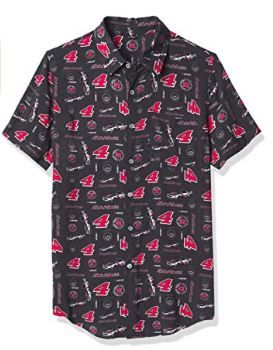 Photo 1 of FOCO NASCAR Floral Button Up Short Sleeve Shirt SMALL
