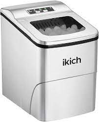 Photo 1 of IKICH Portable Ice Maker Machine for Countertop, Ice Cubes Ready in 6 Mins, Make 26 lbs Ice in 24 Hrs with LED Display Perfect for Parties Mixed Drinks, Electric Ice Maker 2L with Ice Scoop and Basket
