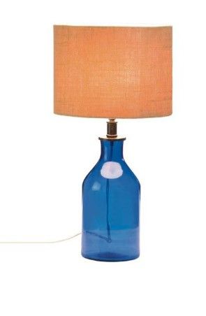 Photo 1 of Accent Plus 10017906 Blue Bottle Table Lamp