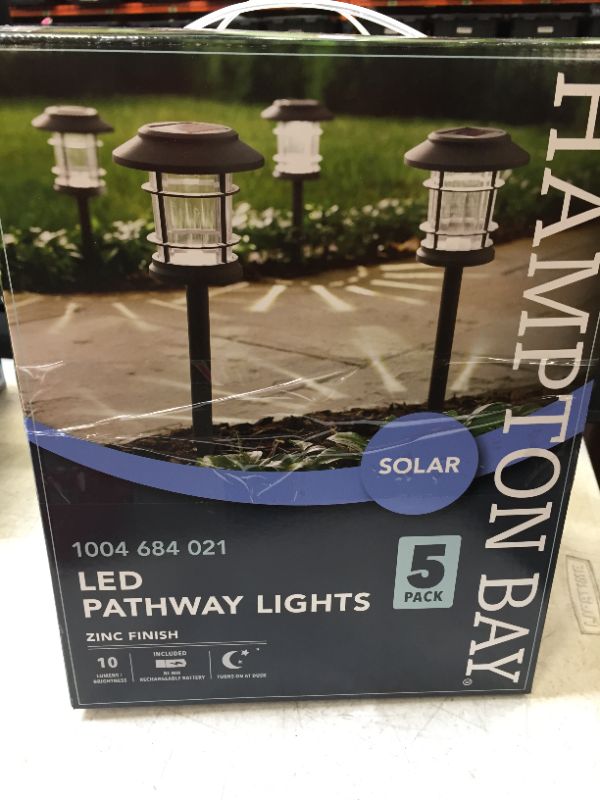 Photo 4 of Hampton Bay Solar Gray LED 10 Lumen Path Light (10-Count) -- 2 Pack