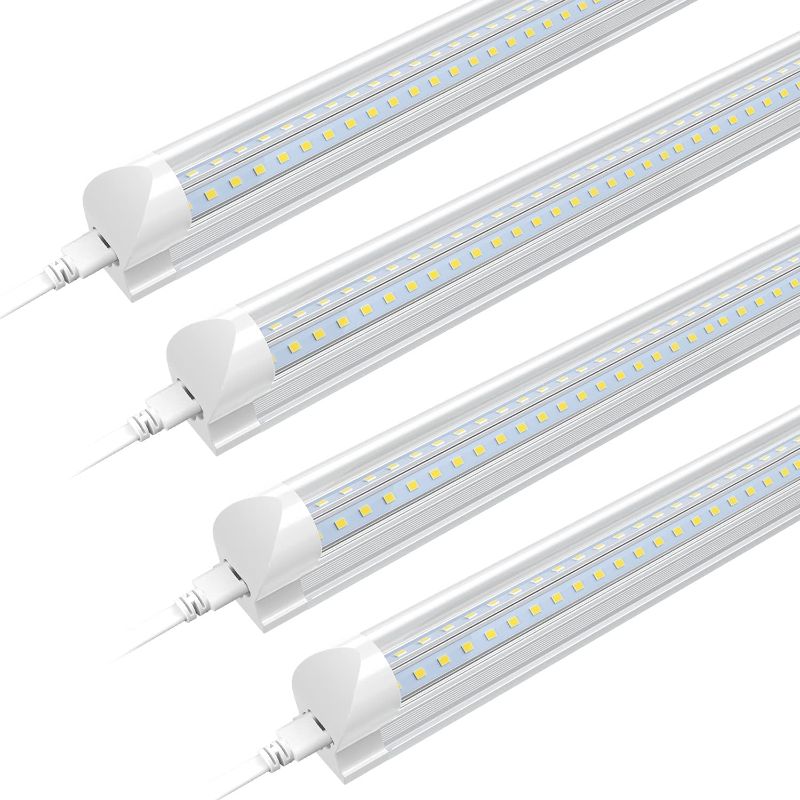 Photo 1 of SHOPLED 3FT T8 LED Light Fixture, 27W 3510LM 6000K, Cool White, V Shape, Linkable Lights, Shop Lighting, Led Ceiling Lights for Wardrobe, Kitchen, Hallway, Workbench, Shelf Lights --- 3 Pack Only
