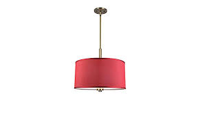 Photo 1 of Woodbridge Lighting 13420stnle Drum 18" Shade Pendant W/ Red
