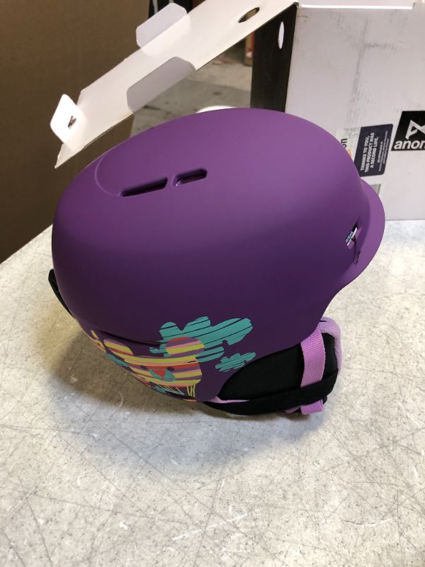 Photo 2 of Anon Kids’ Flash Durable Ski/Snowboard Helmet with Brim - PURPLE
XL