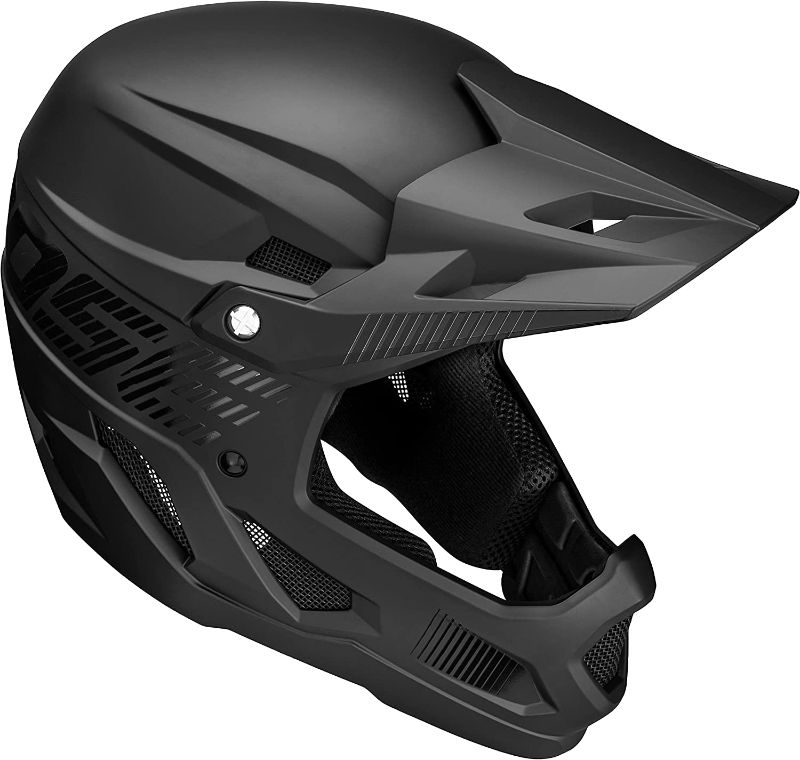 Photo 1 of Mongoose Title Youth/Adult Full Face BMX Bike Helmet, Goggle Strap Channel, Visor, 10 Air Vents, Full Coverage
