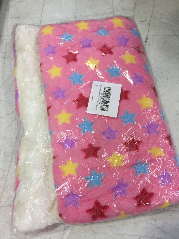 Photo 2 of Bunny Bed, Guinea Pig Warm Bed for Small Animals Rabbits Chinchillas Hedgehogs Baby Cats Ferrets. 14"X12" (Pink Star)

