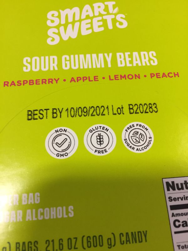 Photo 3 of SmartSweets - Gummy Bears Sour - 12 Bags 10/09/2021