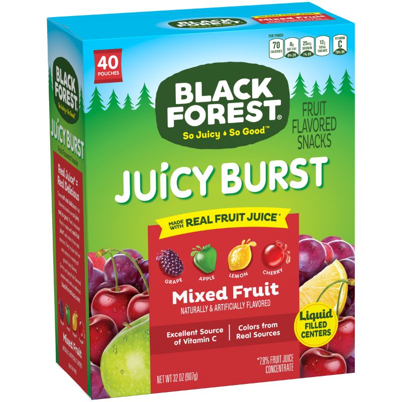 Photo 1 of Juicy Burst Fruit Flavored Snack Mixed Fruit 32 Oz 40/Box | 3 Boxes of: 40 best by date 09/24/2021
