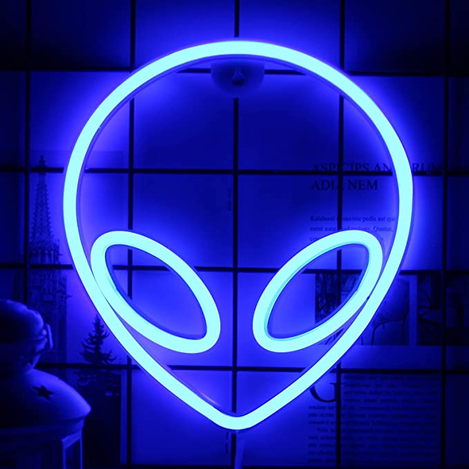 Photo 1 of Alien Neon Sign Battery or USB Powered LED Neon Light for Party Personalized Neon Sign Boy Girl Rooms Wall Decoration Light Christmas Light 