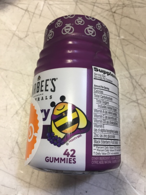 Photo 2 of Zarbee's Naturals Children's Elderberry Immune Support with Vitamin C & Zinc, Natural Berry Flavor, 42 Gummies exp 5/2022