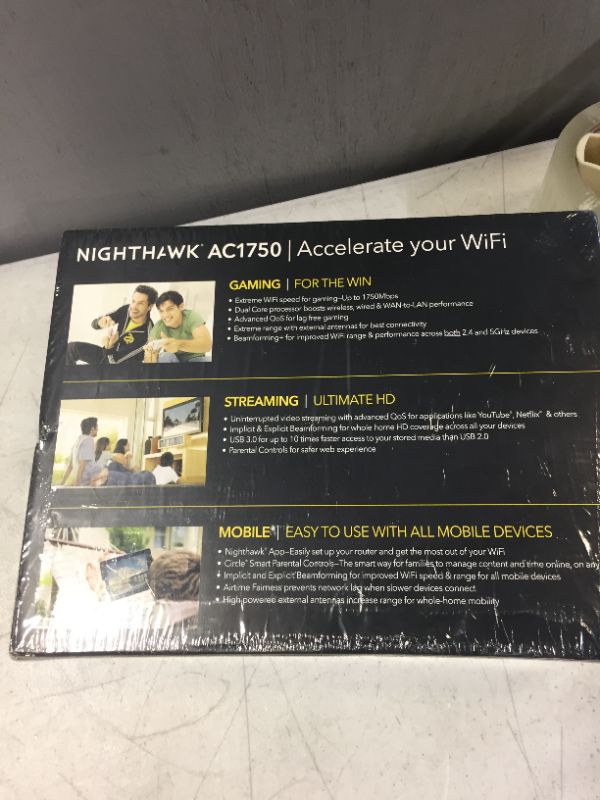 Photo 11 of Nighthawk Ac1750 Smart Wifi Router
(factory sealed) (Opened to take photos)