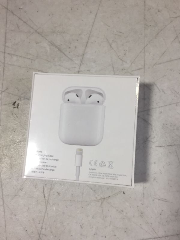 Photo 5 of Apple AirPods (2nd Generation) MV7N2AM/a with Charging Case - Stereo - Wireless - Bluetooth - Earbud - Binaural - in-ear
(factory SEALED)