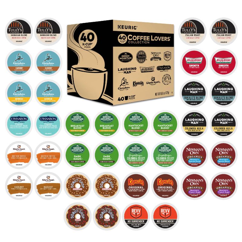 Photo 1 of 40 Ct Keurig Coffee Lovers' Collection Variety Pack K-Cup® Pods. Coffee - Kosher Single Serve Pods
exp apr 6 2022