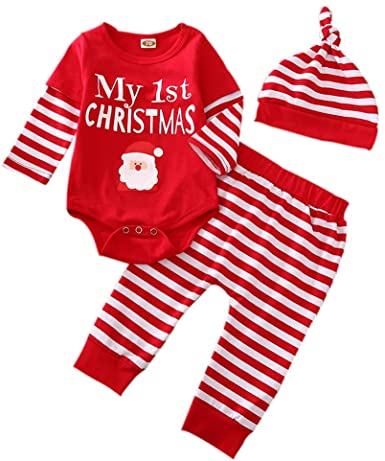 Photo 1 of Thorn Tree Christmas Newborn Infant Baby Boy Girl Clothes Long Sleeve Romper Strip Plaid Pants Unisex Baby Outfits Sets
(SIZE 2T)