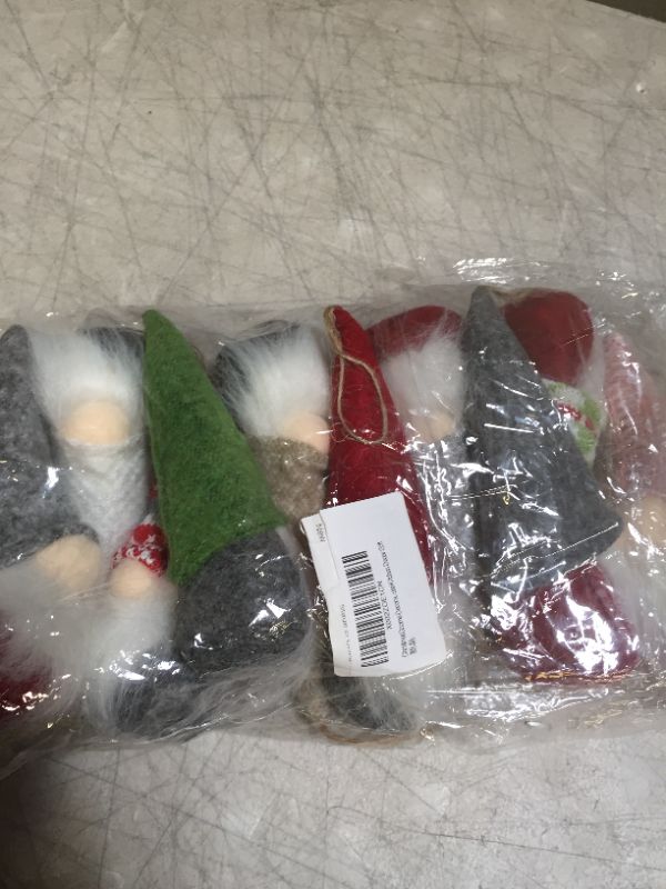 Photo 2 of Christmas Tree Hanging Gnome Decorations, 10 Pack Cute Handmade Gnomes Ornaments Swedish Plush Gnomes Santa Elf Holiday Gnome Leprechaun Tomte for Xmas Tree Wall Stair Windows Home House Decor Gifts
