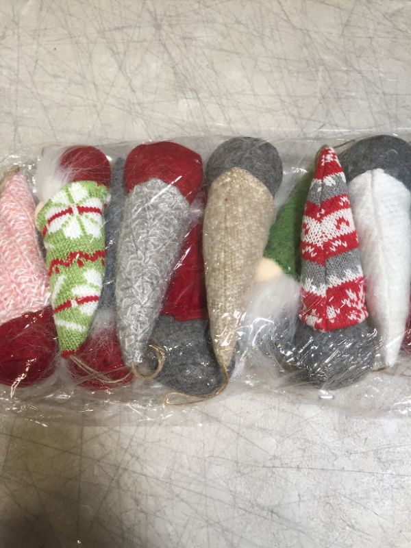 Photo 3 of Christmas Tree Hanging Gnome Decorations, 10 Pack Cute Handmade Gnomes Ornaments Swedish Plush Gnomes Santa Elf Holiday Gnome Leprechaun Tomte for Xmas Tree Wall Stair Windows Home House Decor Gifts
