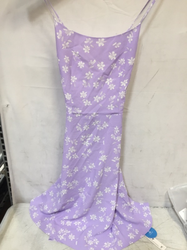 Photo 1 of CUPSHE WOMEN'S SUMMER DRESS, PURPLE AND WHITE, SIZE S