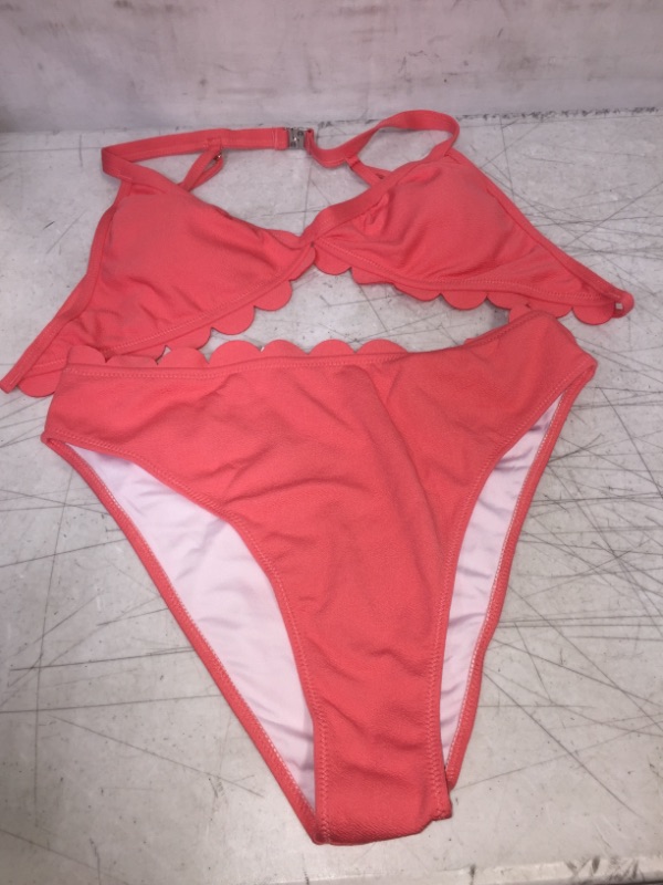 Photo 1 of CUPSHE WOMEN'S TWO PIECE SWIMWEAR, PINK, SIZE L