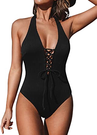 Photo 1 of CUPSHE Women's ONE Piece Bathing Suit, BLACK SIZE XL