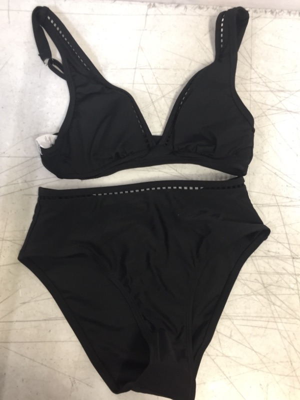 Photo 1 of CUPSHE SWIMWEAR TWO PIECE, BLACK, SIZE XS