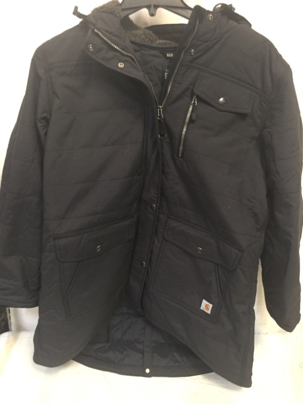 Photo 1 of CARHARTT RAIN DEFENDER MIDWEIGHT INSULATED UTILITY COAT, LOOSE FIT 
BLACK, SIZE XXL