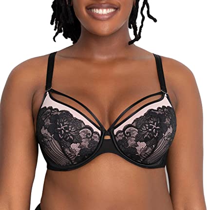Photo 1 of Curvy Couture Women's Plus-Size Tulip Strappy Pushup Bra, SIZE 36DDD
