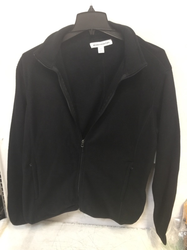 Photo 1 of Amazon Essentials Men's Long-Sleeve Fleece Sweatshirt, BLACK SIZE XL