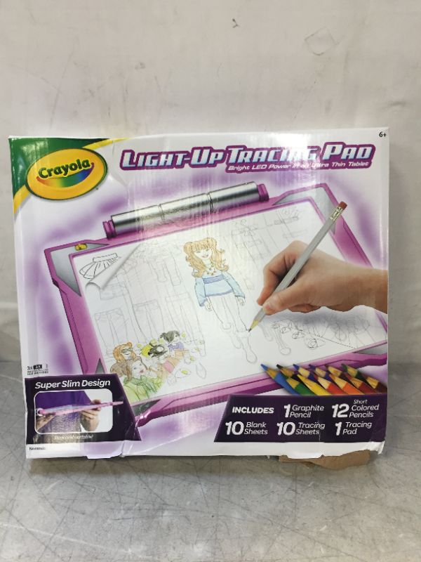 Photo 2 of Crayola Light Up Tracing Pad Pink, Easter Gifts for Girls & Boys, Ages 6, 7, 8, 9 (DAMAGE TO BOX, PRODUCT IS NOT DAMGED) 
